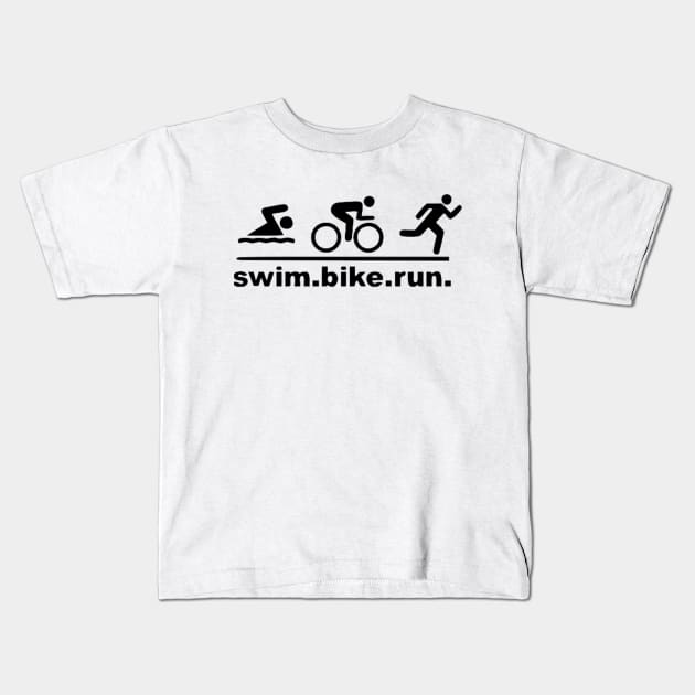 triathlon Kids T-Shirt by CLIPS